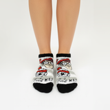 PIXELATED GAMER FUZZY ANKLE COZY WARM SOCKS