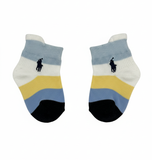 RL POLO BABY COLOR BLOCK POLO PONY ANKLE SOCKS (0-2YRS)