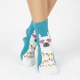 LLAMA DIVA LIGHT-UP FUZZY SOCKS