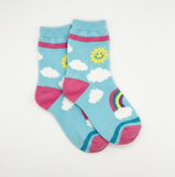 HAPPY RAINBOW FUZZY CLOUD SOCKS (5-10yrs)