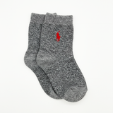 RL POLO HEATHERED HUDDLE-UP SOCKS (2-5yrs)