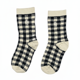 RL POLO BLACK & WHITE GINGHAM CREW (5-10yrs)