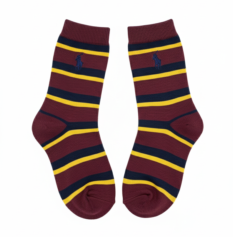 RL POLO REGAL STRIPE CREW SOCK (5-15yrs)