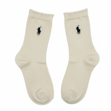 RL POLO ESSENTIAL CREAM RIBBED CREW (5-10yrs)