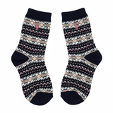 RL POLO MIDNIGHT ROSE FAIR ISLE SOCKS (5-10yrs)