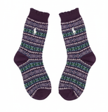 RL POLO TWILIGHT BERRY FAIR ISLE SOCKS (5-10yrs)