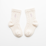 RL POLO BABY CABLE KNIT PINK PONY SOCKS (0-2YRS)