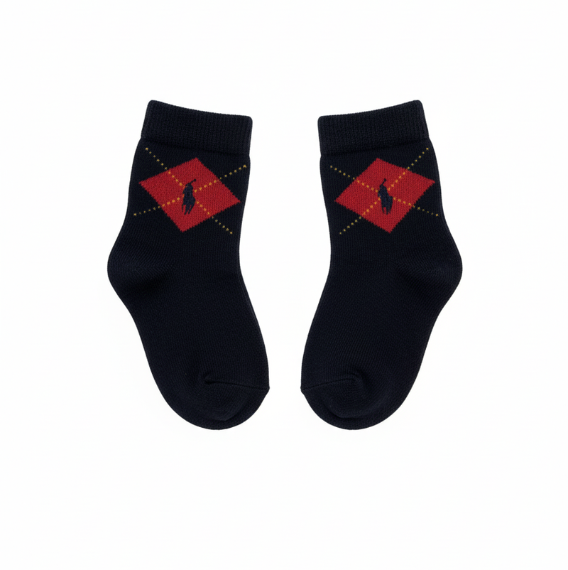 RL POLO BABY ARGYLE POLO PONY SOCKS (0-2YRS)