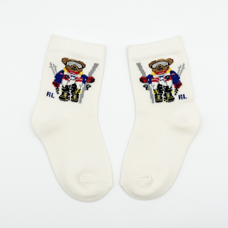 RL POLO POLO BEAR SKI GEAR CREW SOCKS (0-2YRS)