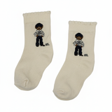 RL POLO POLO BEAR RUFFLED CUFF CREW SOCKS (0-2YRS)