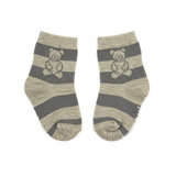 RL POLO STRIPED TEDDY BEAR GRIPPER SOCKS (0-2YRS)