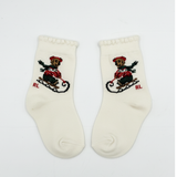 RL POLO SKIER BEAR CREAM SOCKS (0-2YRS)