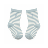 RL POLO LIGHT BLUE STRIPE BABY SOCKS (0-2YRS)