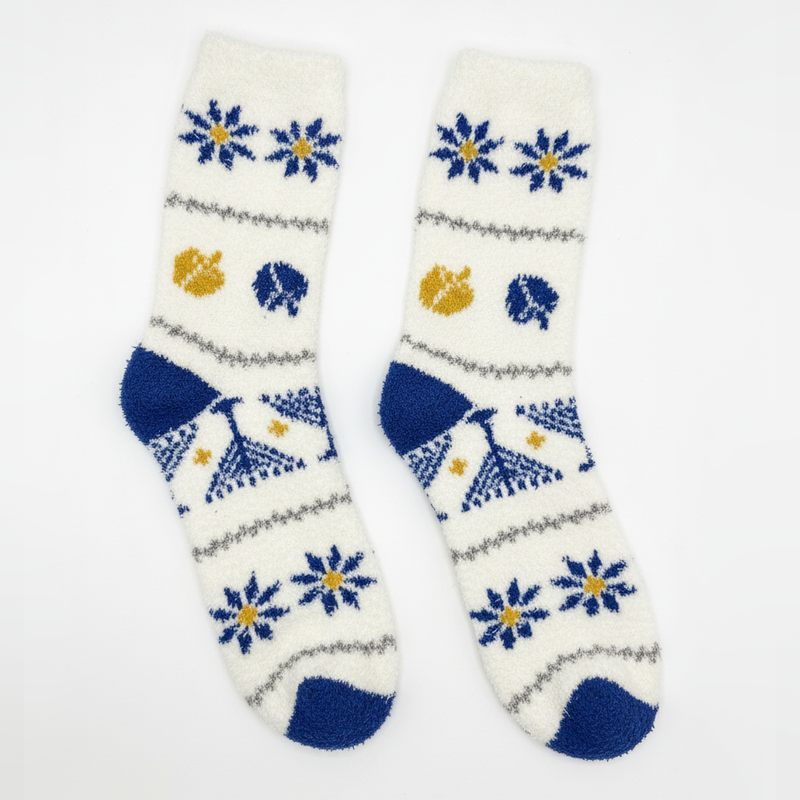 NORDIC STAR & BIRD COZY WINTER SOCKS
