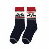 RL POLO NAVY NORDIC REINDEER FAIR ISLE SOCKS