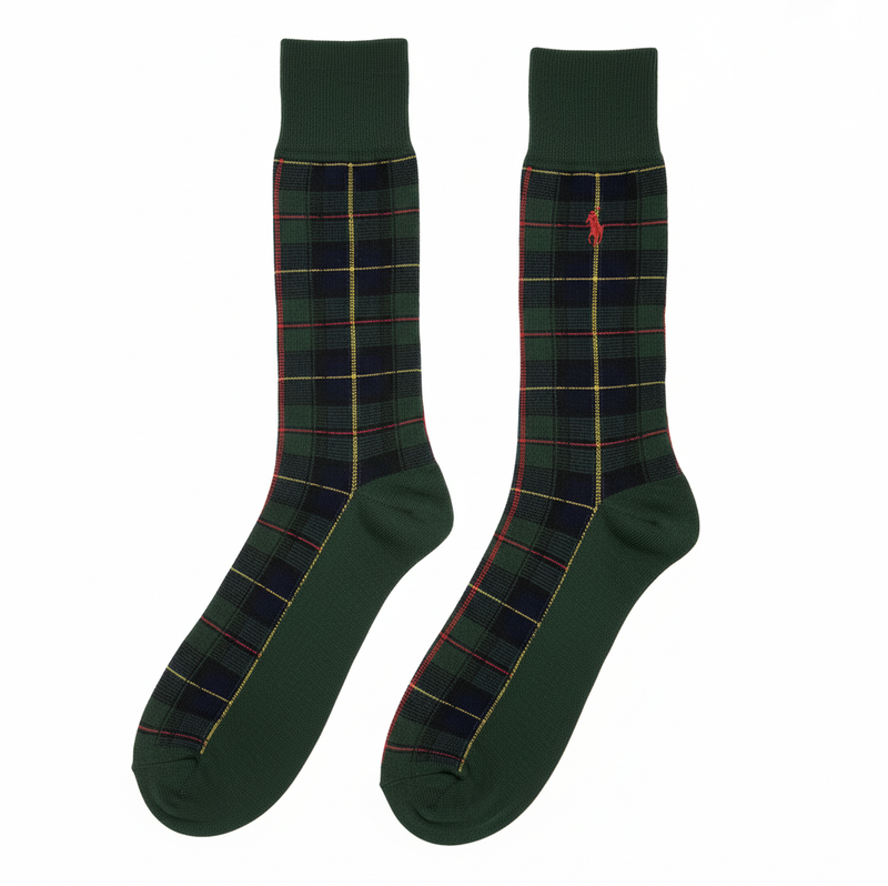 RL POLO THE TRADITIONAL TARTAN PLAID SOCK