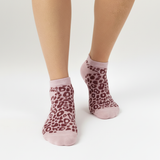 BLUSH LEOPARD PRINT ANKLE SOCKS