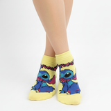 STITCH ALOHA YELLOW ANKLE SOCKS