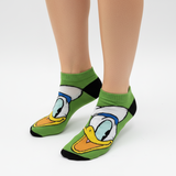 DONALD DUCK BIG FACE ANKLE SOCKS (GREEN)