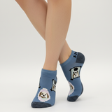 DAPPER PUPPY ANKLE SOCKS (BLUE)
