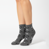 SEALED WITH A KISS ANKLE SOCKS (CHARCOAL GREY)