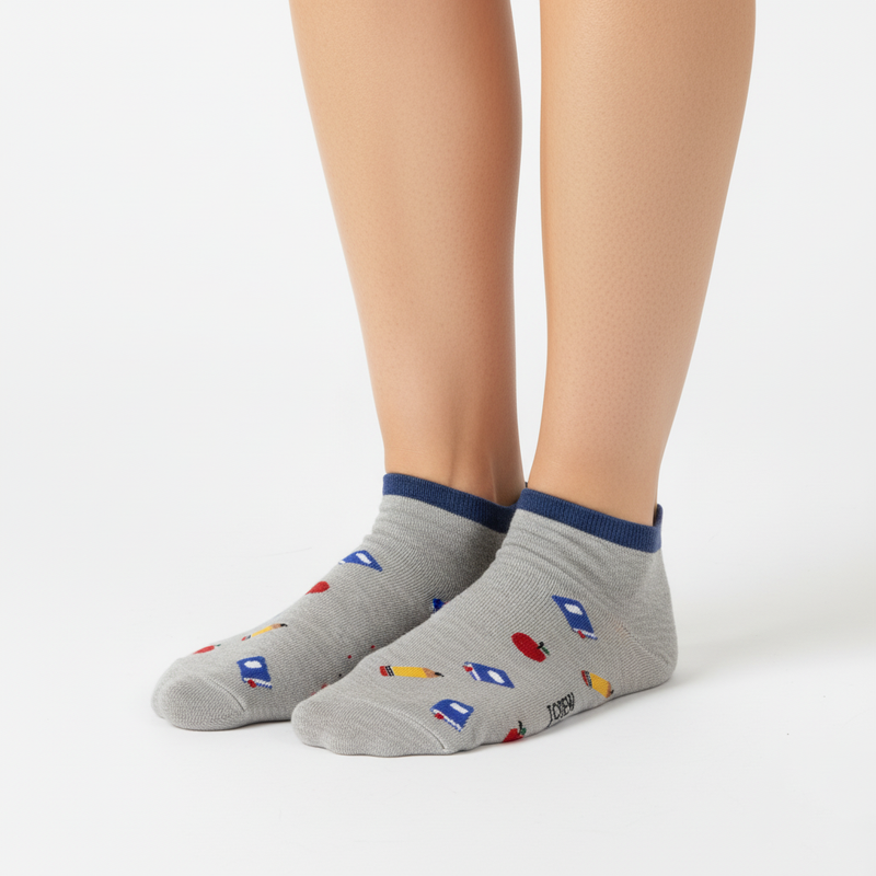BACK TO SCHOOL ESSENTIALS ANKLE SOCKS (GREY)