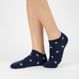 NAVY DAISY DELIGHT NO-SHOW SOCKS