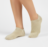 GOLD LUREX NO-SHOW LINER SOCKS