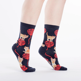KITTEN KNITTIN CREW SOCKS