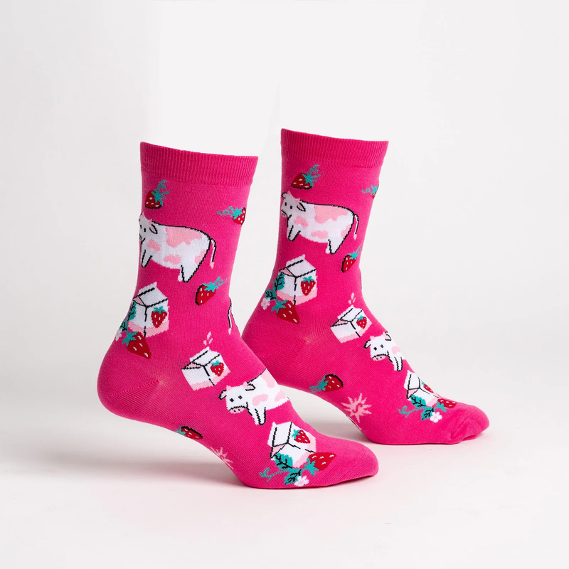 STRAWBERRY MILK CREW SOCKS