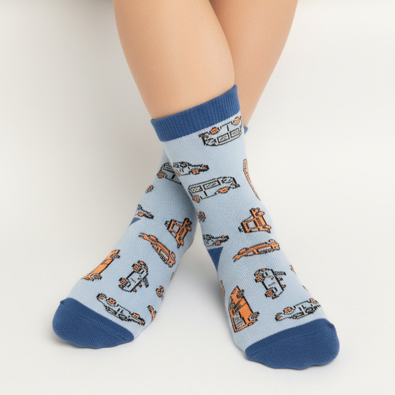CONSTRUCTION ZONE VEHICLE SOCKS (4 - 7 YRS)