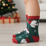 SANTA SOCCER CHRISTMAS CREW SOCKS (4 - 7 YRS)
