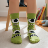 SCREAMING GREEN MONSTER CREW SOCKS (5 - 10 YRS)