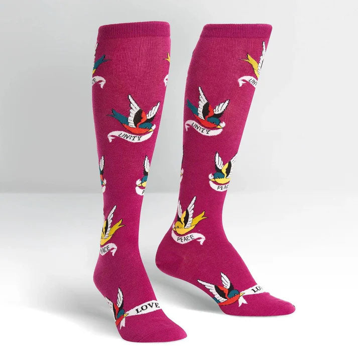 "VINTAGE PEACE" SPARROW SOCKS