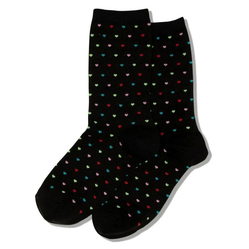 "8-BIT HEART" POLKA DOT SOCKS