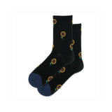 MIDNIGHT SUNFLOWER CREW SOCKS