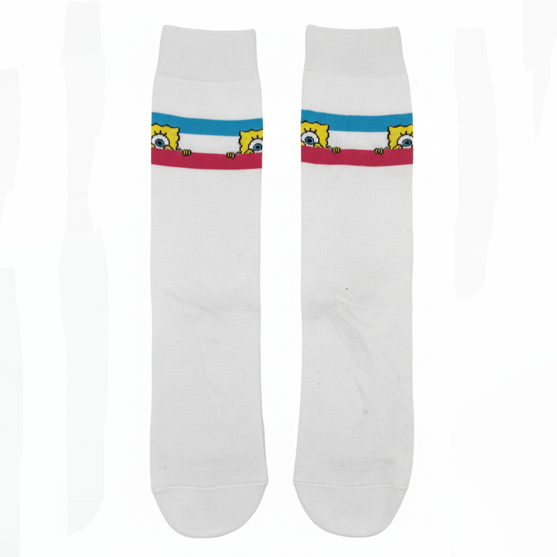 SPONGEBOB PEEKING STRIPE SOCKS