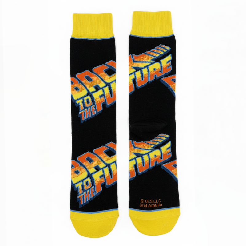 BACK TO THE FUTURE RETRO LOGO SOCKS