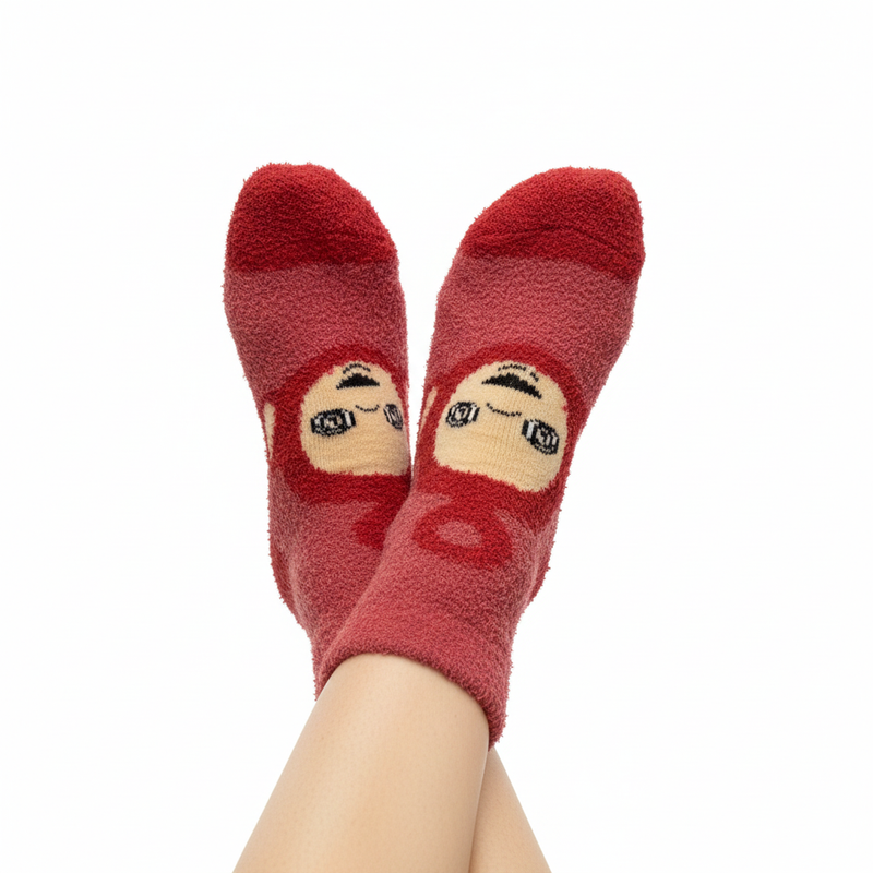 FUZZY PO TELETUBBY COZY SOCKS