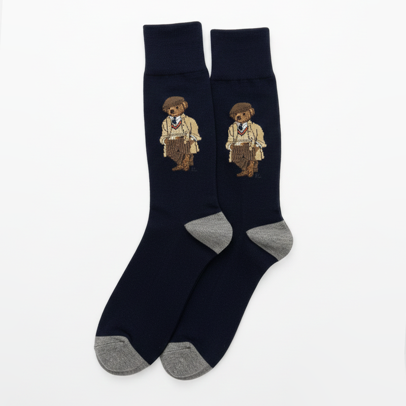 DAPPER TRENCH COAT BEAR SOCKS