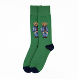 "DENIM BEAR" FOREST GREEN CREW