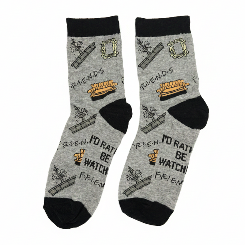"I'D RATHER BE WATCHING FRIENDS" SOCKS