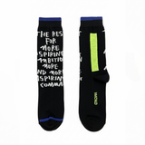MOTIVATIONAL 'INSPIRING AMBITION' ASYMMETRICAL SOCKS
