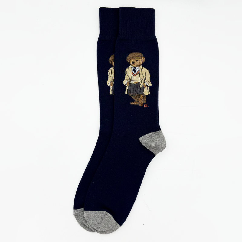 RL POLO BEAR TWEED PROFESSOR CREW SOCKS