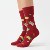 "TACO TUESDAY" FESTIVE RED SOCKS