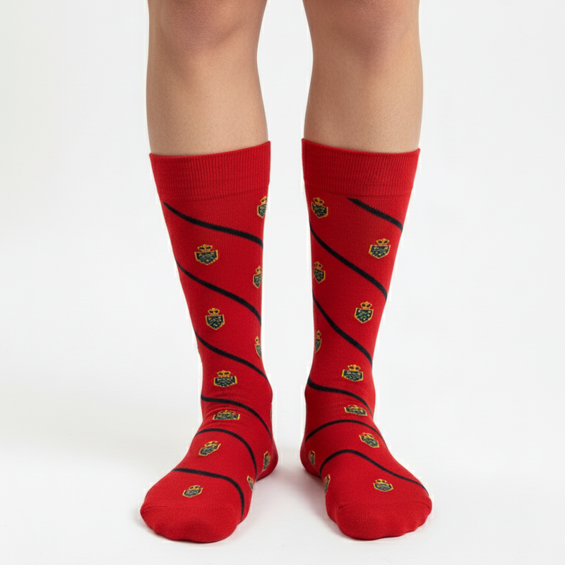 RL POLO ROYAL CREST SCARLET CREW SOCKS