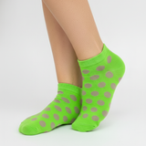 LIME PUNCH JUMBO POLKA DOT ANKLE SOCKS