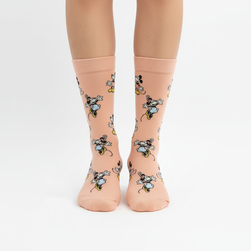 VINTAGE MICKEY MOUSE PATTERN SOCKS
