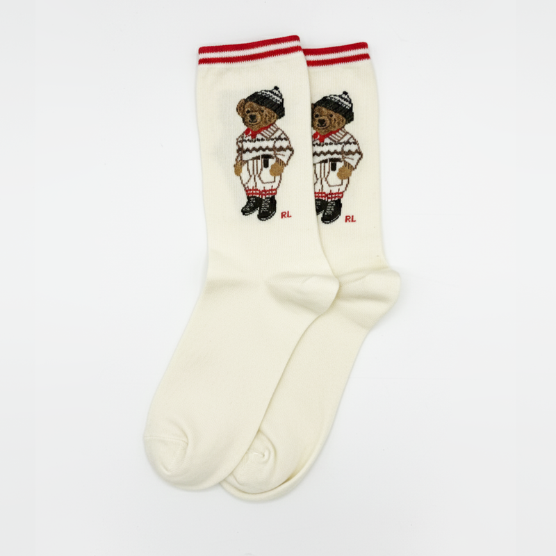 RL POLO WINTER SPORT BEAR RIBBED SOCKS