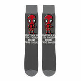 DEADPOOL "INSIDE THOUGHTS" GRAPHIC SOCKS